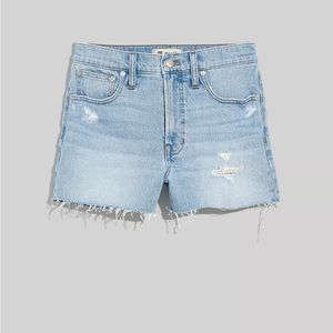 NWT Size 31  Madewell  The Perfect Jean Short in Fiore Wash: Destroyed Edition